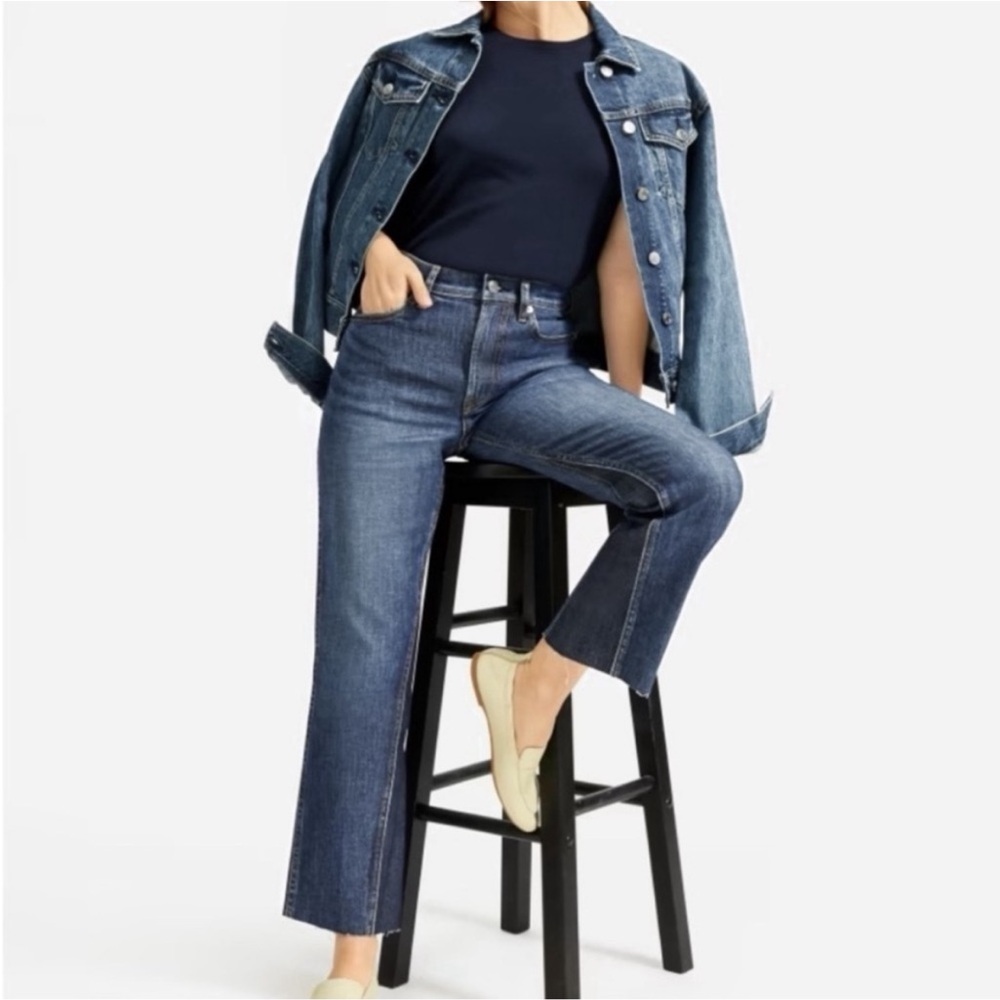 Everlane Women's Straight Leg Jeans - Dark Blue